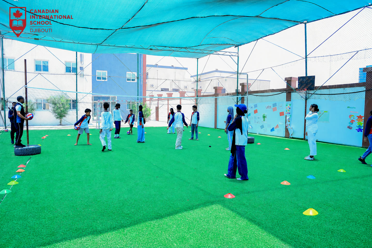Students in sports and activities at CIS
